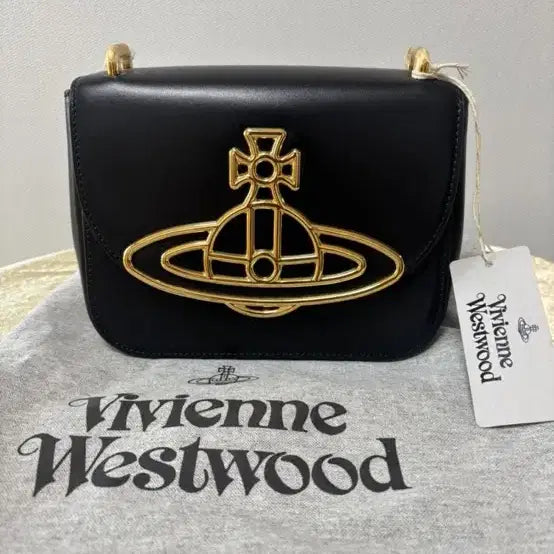 [BUNJANG] Vivienne Westwood Linda Crossbody Bag Black / (새상품,풀세트)비비안웨스트우드 린다 크로스백 블랙 금장