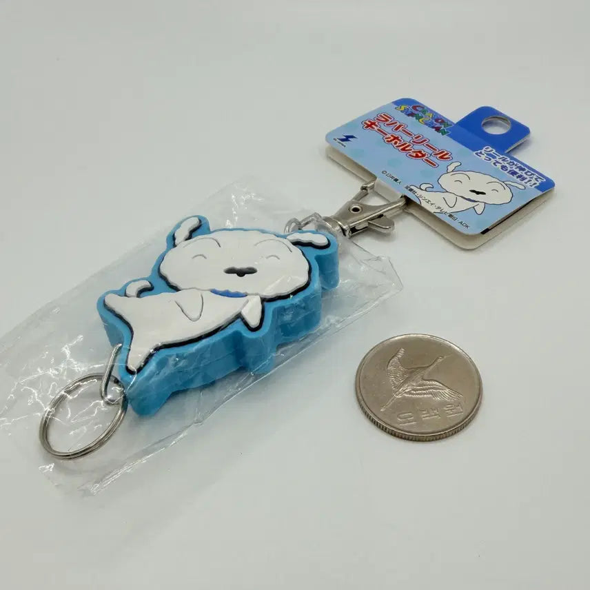 [BUNJANG] Crayon Shin-chan Shiro Rubber Reel Key Holder / 짱구는 못말려 러버 릴 키홀더 크레용 신짱 흰둥이 러버 릴 키홀더