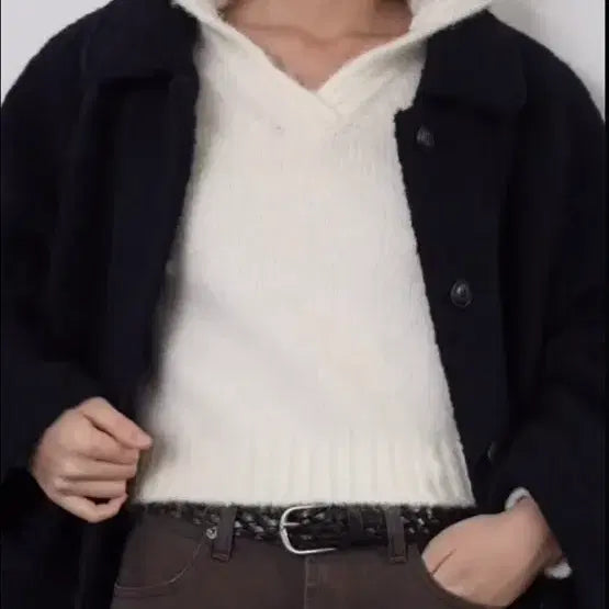 [BUNJANG] TANNAT Ivory Hoodie Sweater / 타낫 후디 스웨터(아이보리)