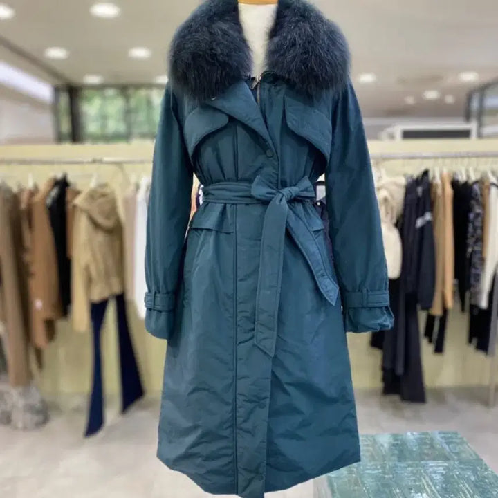 [BUNJANG] Egoist Fox Fur Long Parka Jacket / 에고이스트 폭스 야상롱자켓 패딩