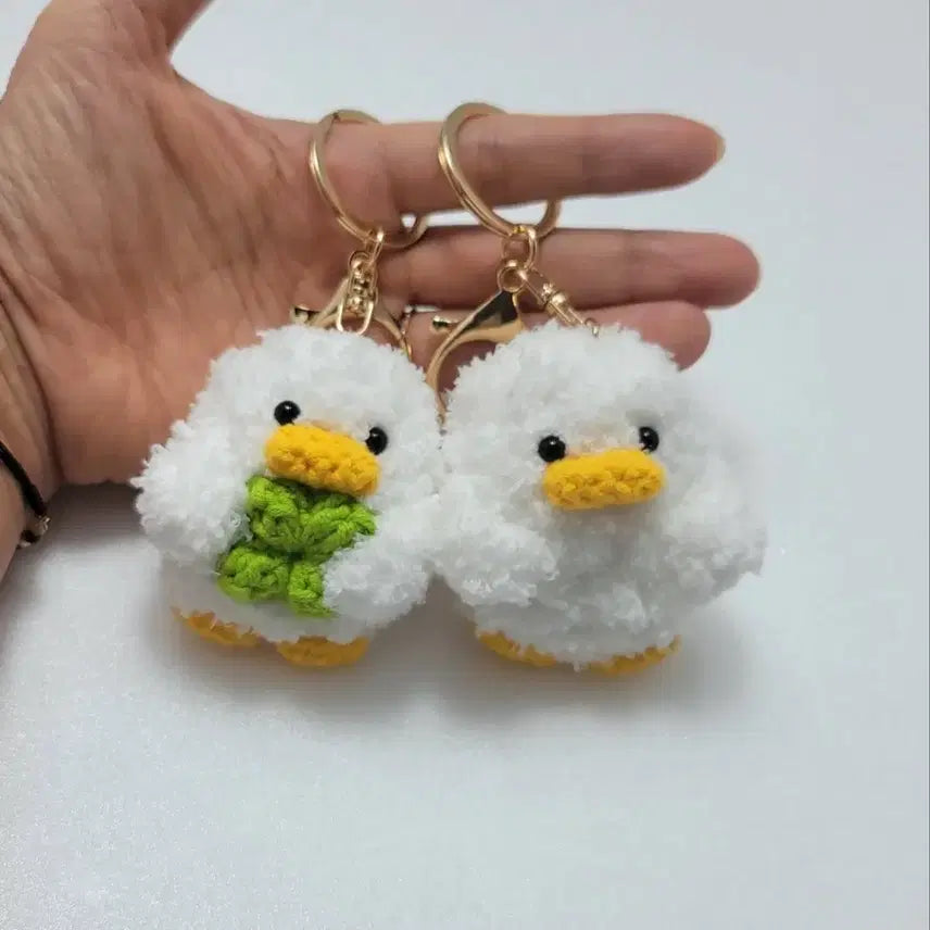 [BUNJANG] Handmade Crochet Duck Keychain / 핸드메이드 뜨개 오리 키링
