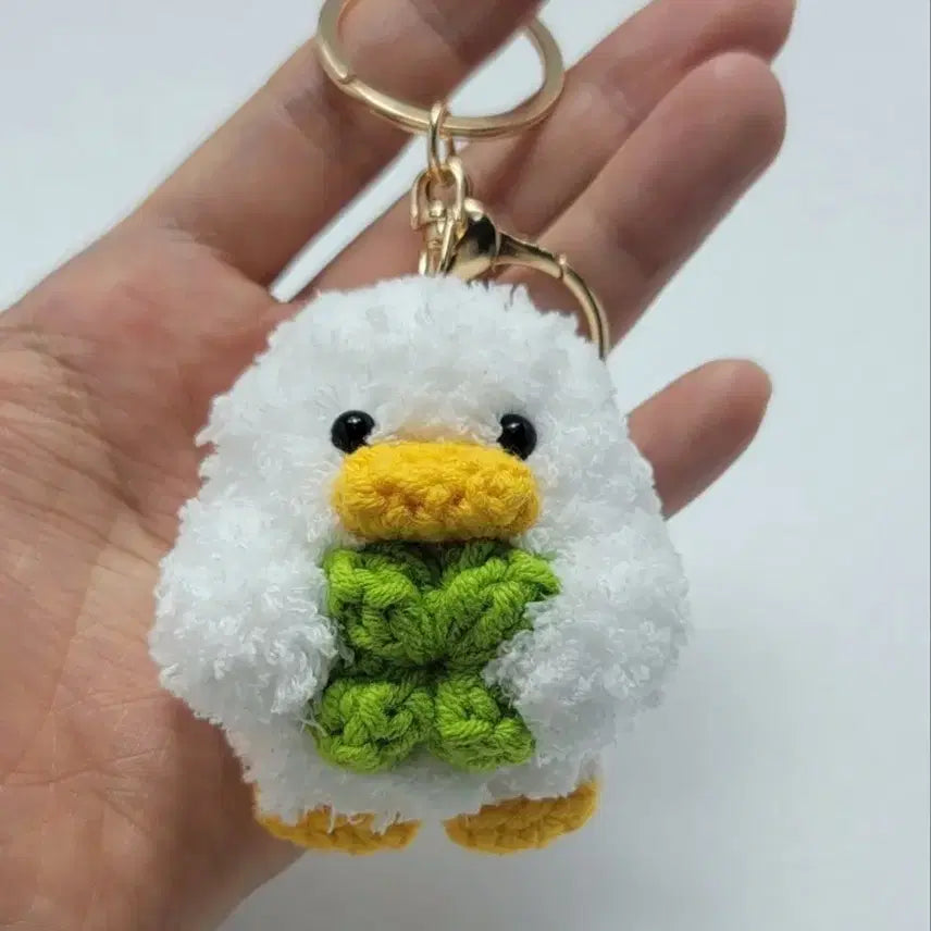 [BUNJANG] Handmade Crochet Duck Keychain / 핸드메이드 뜨개 오리 키링
