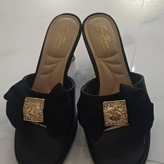 [BUNJANG] Ribbon Mule Slippers / 리본 뮬 슬리퍼