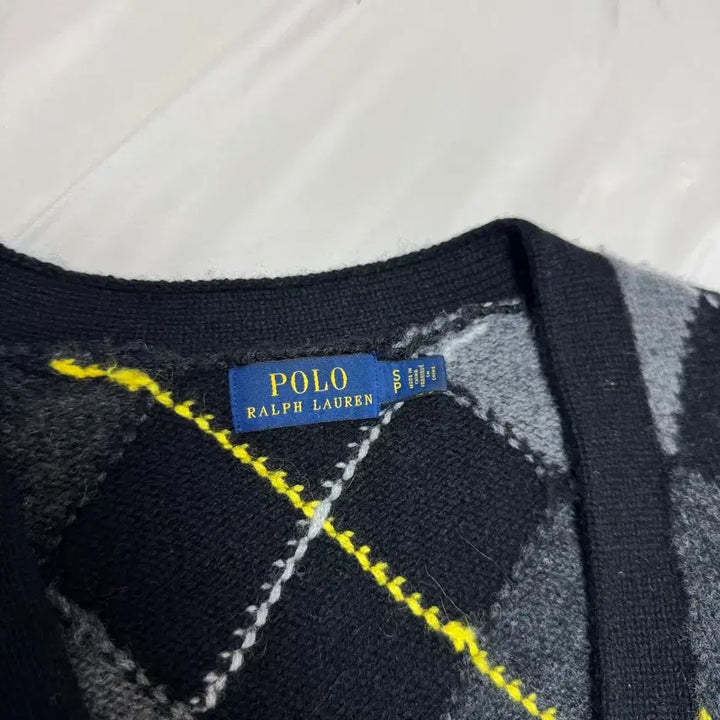 [BUNJANG] Polo Ralph Lauren Argyle Pattern Alpaca Cardigan / 폴로 랄프로렌 아가일 패턴 알파카 가디건 S