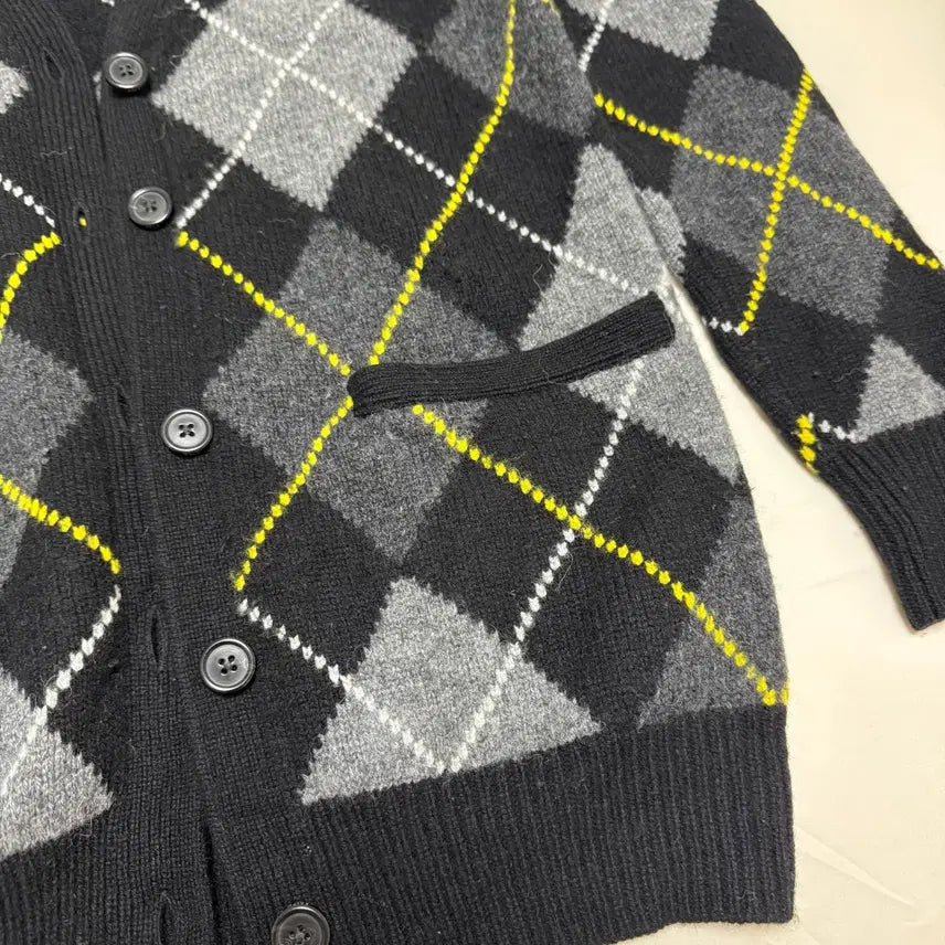 [BUNJANG] Polo Ralph Lauren Argyle Pattern Alpaca Cardigan / 폴로 랄프로렌 아가일 패턴 알파카 가디건 S
