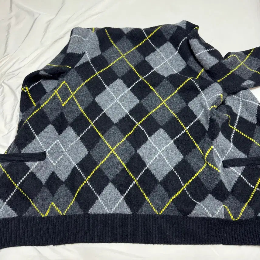 [BUNJANG] Polo Ralph Lauren Argyle Pattern Alpaca Cardigan / 폴로 랄프로렌 아가일 패턴 알파카 가디건 S