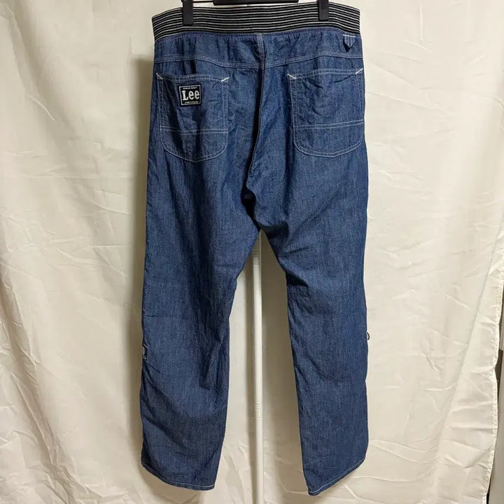 [BUNJANG] Reunion Made Chambray Fatigue Pants - Blue, Size 34 / 리 유니온 메이드 시보리 립 밴딩 샴브레이 퍼티그팬츠 / 블루, 34