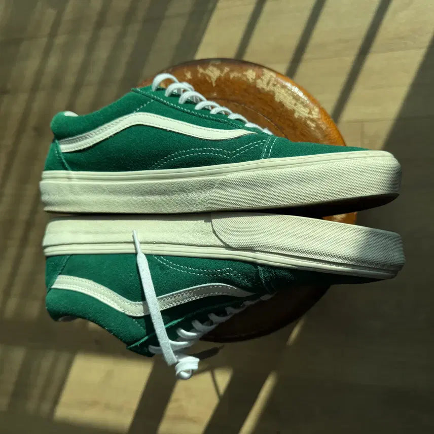 [BUNJANG] Vans Old Skool Suede Green Sneakers / (275) 반스 올드스쿨 스웨이드 그린