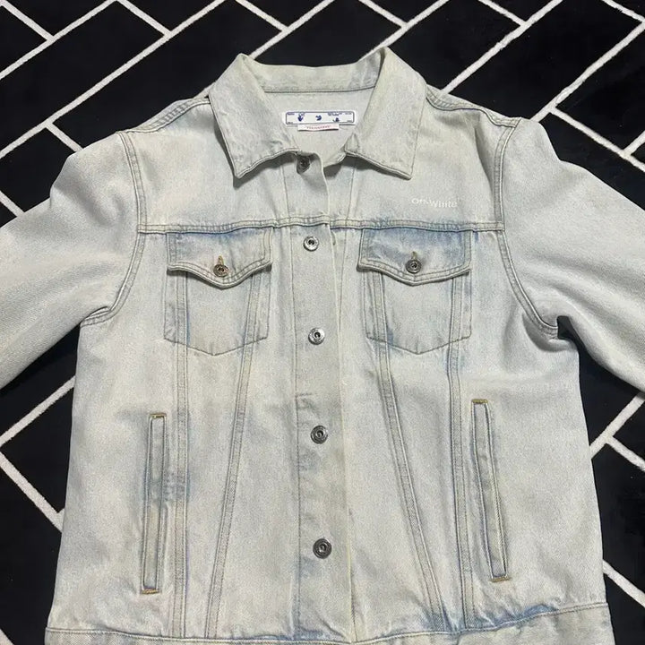 [BUNJANG] Off-White Bleach Wash Jacket / 오프화이트 블리치 연청자켓