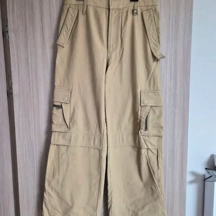 [BUNJANG] Wooyoungmi Beige Cargo Wide Pants (Size 46) / 우영미 베이지 카고 와이드팬츠(46)