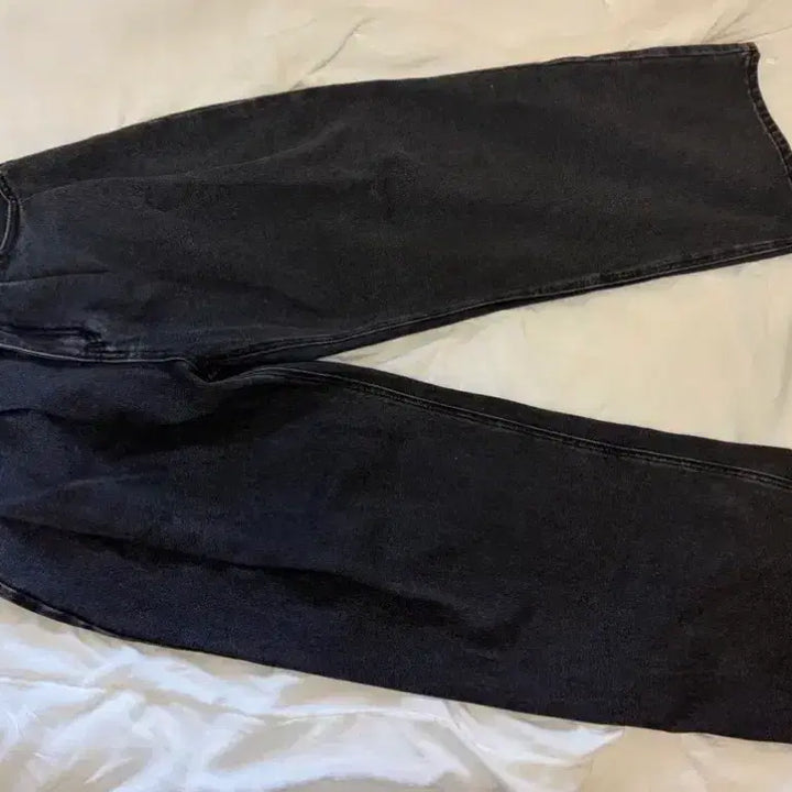 [BUNJANG] Don't be rate Wide Denim XS / 돈비레잇 투턱 와이드데님 흑청 xs