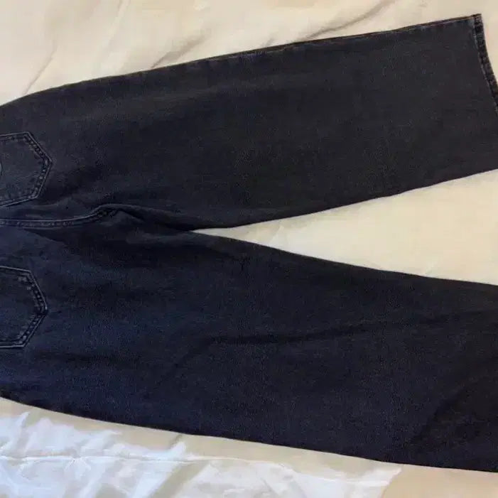 [BUNJANG] Don't be rate Wide Denim XS / 돈비레잇 투턱 와이드데님 흑청 xs