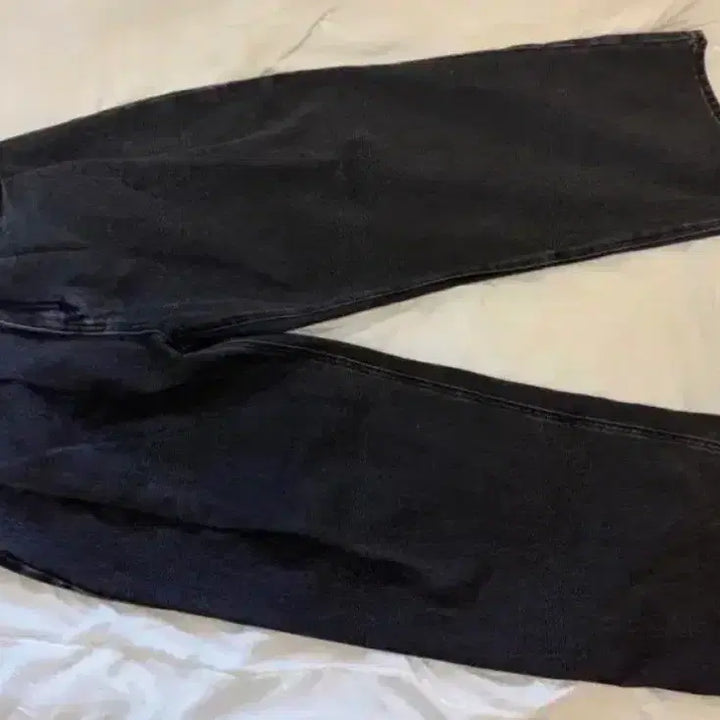 [BUNJANG] Don't be rate Wide Denim XS / 돈비레잇 투턱 와이드데님 흑청 xs