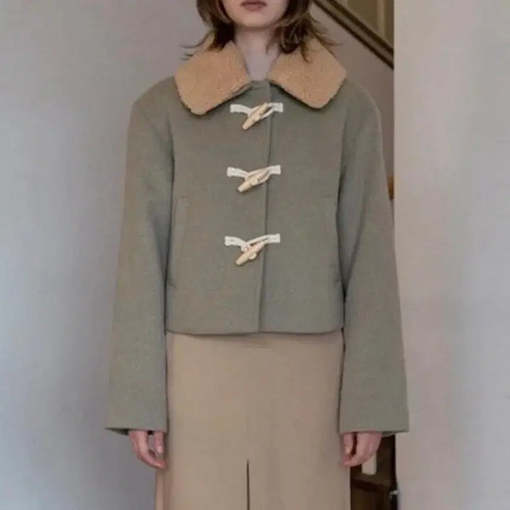 [BUNJANG] Sinoon Short Shearling Duffle Coat / 시눈 sinoon 숏 시어링 더플코트 떡볶이코트