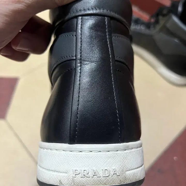 [BUNJANG] Prada Sport Leather High Top Sneakers / 프라다 스포츠 레더 하이탑