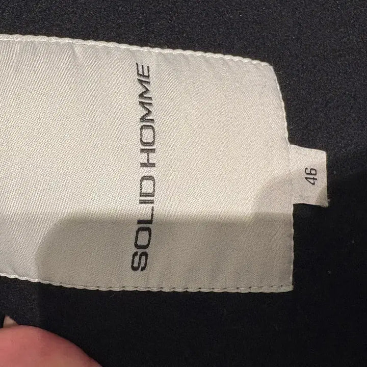 [BUNJANG] Solid Homme Handmade Coat 46 Black / 솔리드옴므 핸드메이드 코트 46 블랙