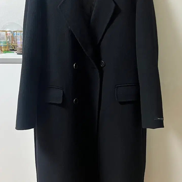 [BUNJANG] Handmade Black Long Coat / 핸드메이드 블랙 롱코트
