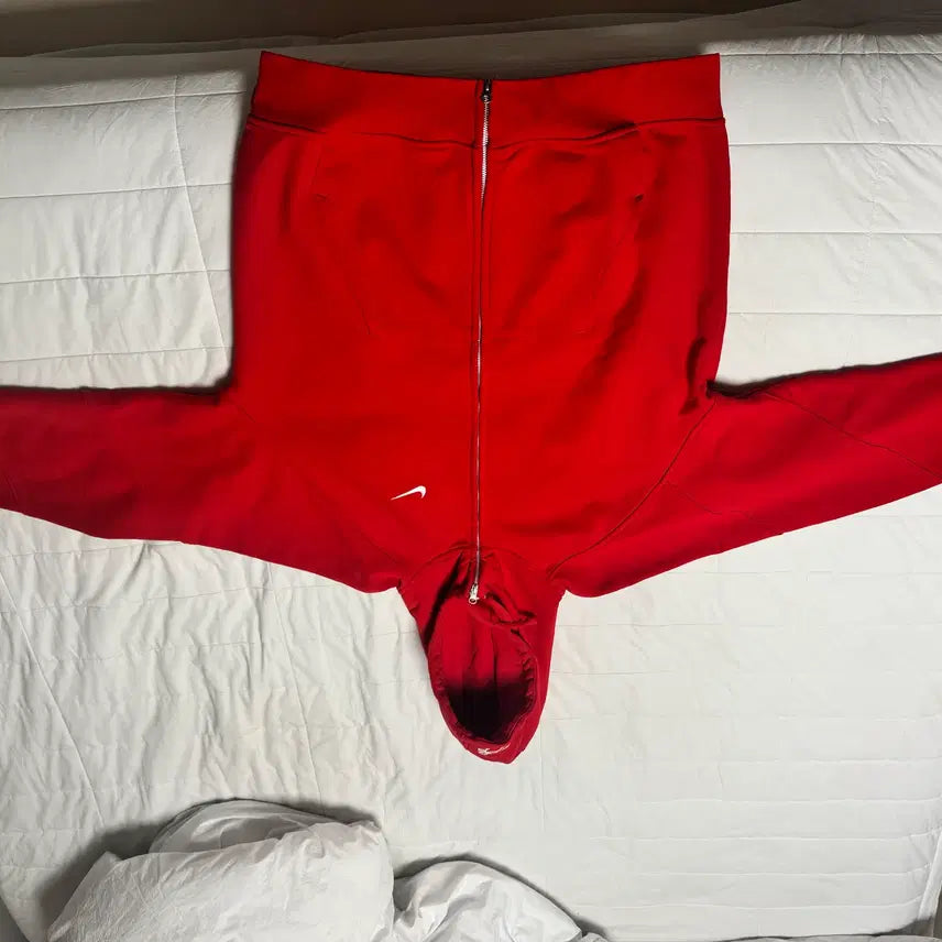 [BUNJANG] Supreme x Nike 25ss Zip-Up Hoodie Sweatshirt Red (L) / 슈프림 x 나이키 25ss 집업 후드 스웨트셔츠 레드 L사이즈 중고 판매