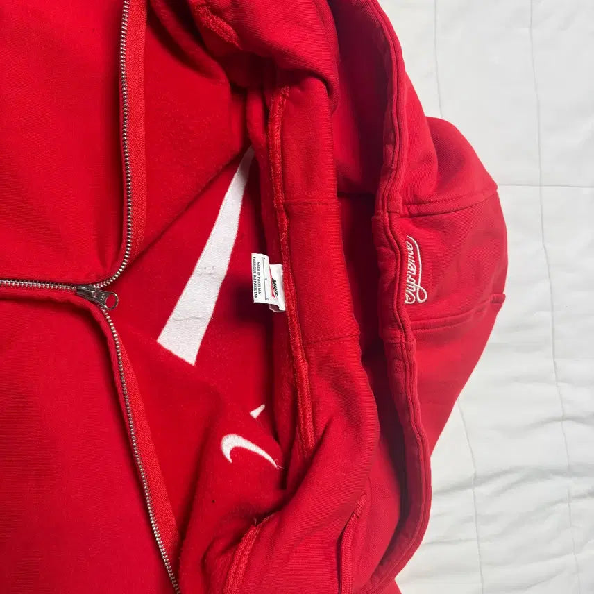 [BUNJANG] Supreme x Nike 25ss Zip-Up Hoodie Sweatshirt Red (L) / 슈프림 x 나이키 25ss 집업 후드 스웨트셔츠 레드 L사이즈 중고 판매