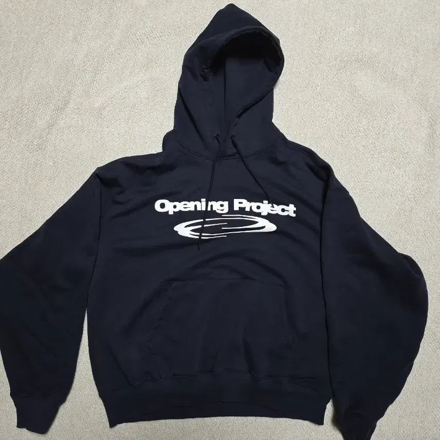 [BUNJANG] Opening Project Navy Hoodie / 오프닝 프로젝트 후드티 네이비