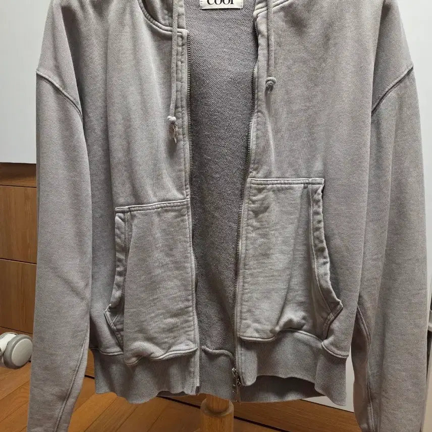 [BUNJANG] Cour Washed Gray Hooded Zip-up (Size S) / [S] 쿠어 워시드 그레이 후드 집업