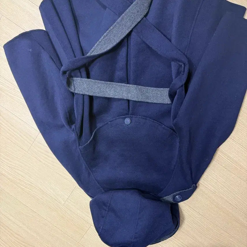 [BUNJANG] Egoist Navy Cape Hooded Coat / 네이비 망토 후드 코트. 에고이스트 코트