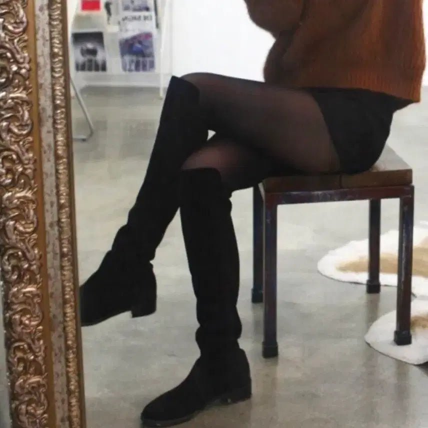 [BUNJANG] Suede Long Boots / 스웨이드롱부츠 고급수제화 245사이즈