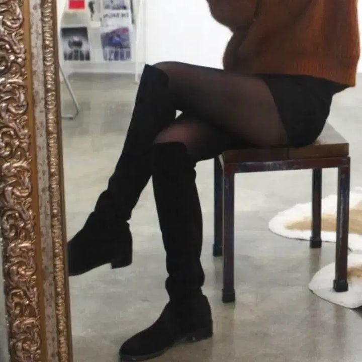 [BUNJANG] Suede Long Boots / 스웨이드롱부츠 고급수제화 245사이즈