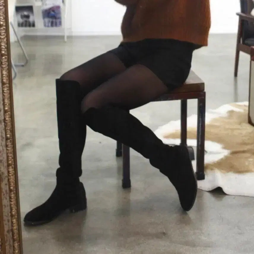 [BUNJANG] Suede Long Boots / 스웨이드롱부츠 고급수제화 245사이즈