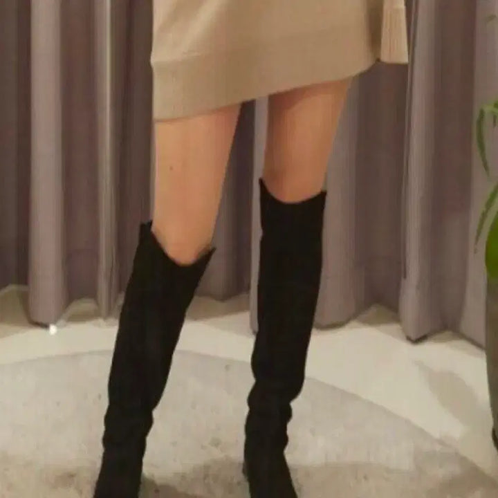 [BUNJANG] Suede Long Boots / 스웨이드롱부츠 고급수제화 245사이즈