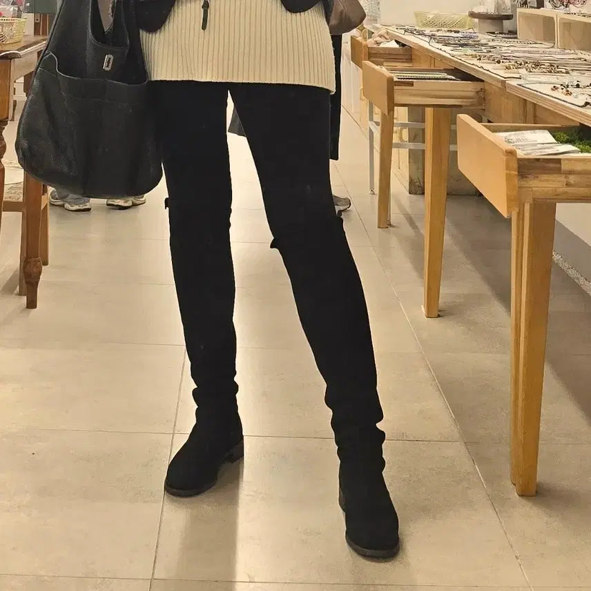 [BUNJANG] Suede Long Boots / 스웨이드롱부츠 고급수제화 245사이즈