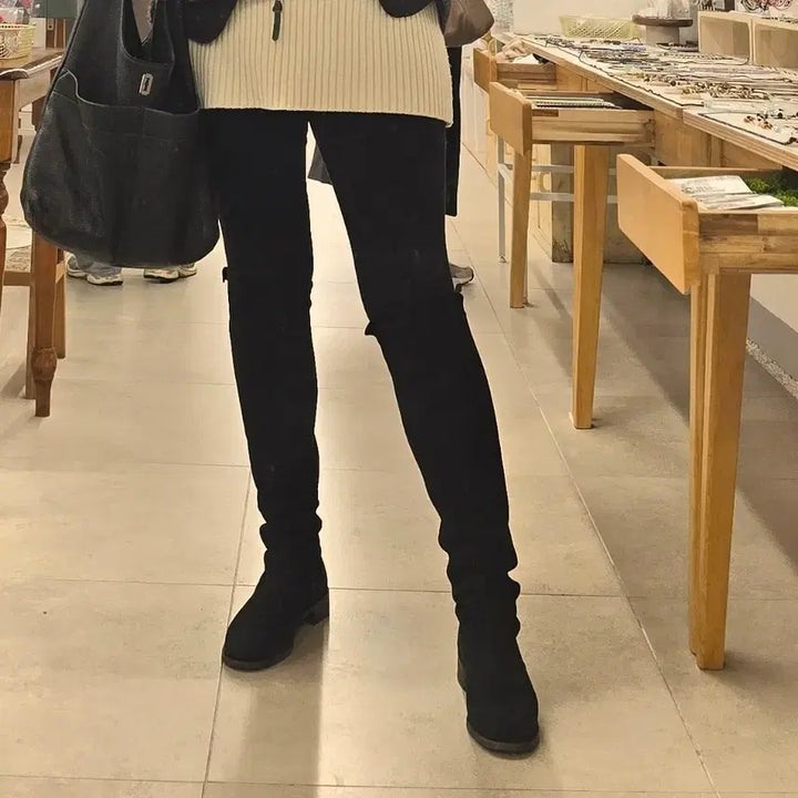 [BUNJANG] Suede Long Boots / 스웨이드롱부츠 고급수제화 245사이즈
