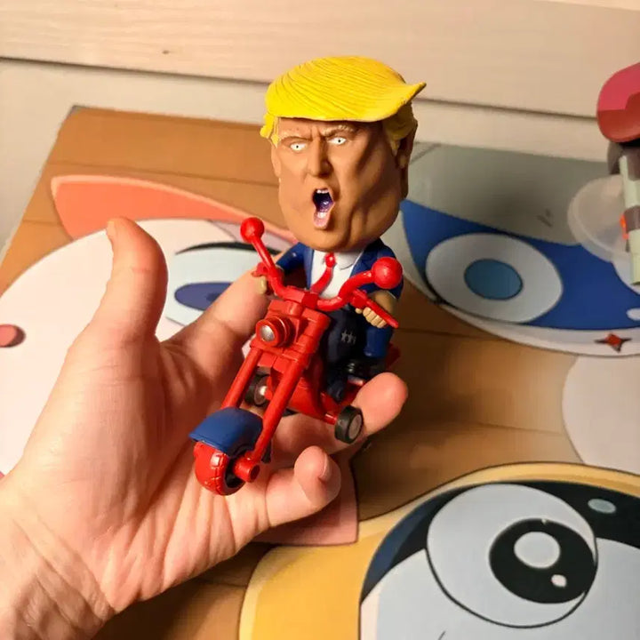 [BUNJANG] Trump Motorcycle Figure / 미국 트럼프 대통령 오토바이 피규어