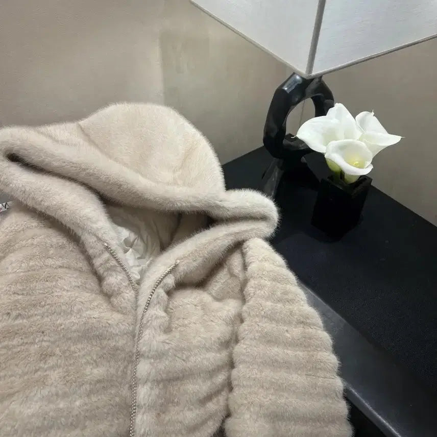 [BUNJANG] moee Goose Faux Fur Coat / moee 구스 페이크퍼