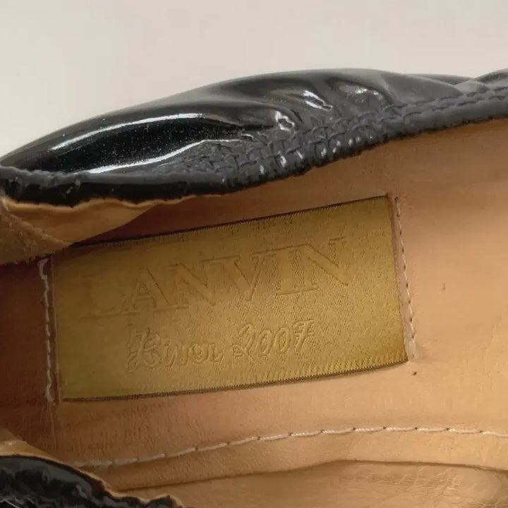 [BUNJANG] Lanvin Black Patent Flat Shoes / 220 랑방 블랙 페이턴트 플랫슈즈