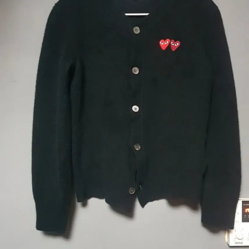 [BUNJANG] Comme des Garcons Play Black Cardigan / 꼼데가르송 플레이 블랙 가디건