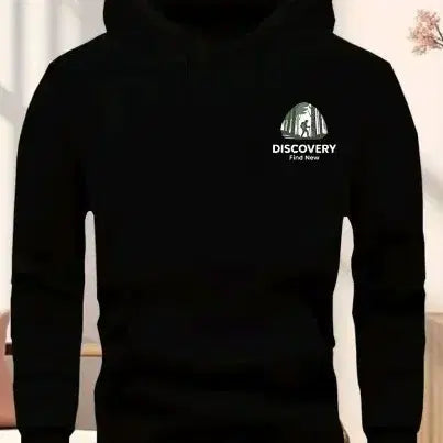 [BUNJANG] Discovery Black Hooded Sweatshirt / 새상품 디스커버리 검정색 후드티 95 사이즈