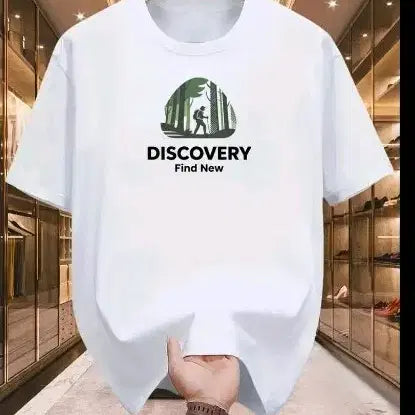 [BUNJANG] Discovery Find New White T-shirt (105) / 새상품 디스커버리 흰색 반팔 티셔츠 105