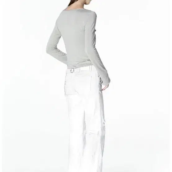 [BUNJANG] 2000 Archives Draped Henley Top (Mocha) / 2000아카이브스 긴소매 티셔츠 DRAPED HENLEY TOP (MOC