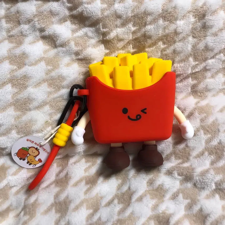 [BUNJANG] Potato Fries Silicone Pouch Keychain / 감자튀김 실리콘파우치 키링