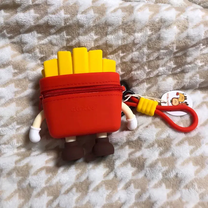 [BUNJANG] Potato Fries Silicone Pouch Keychain / 감자튀김 실리콘파우치 키링