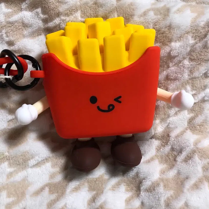 [BUNJANG] Potato Fries Silicone Pouch Keychain / 감자튀김 실리콘파우치 키링