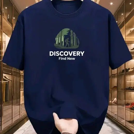 [BUNJANG] Discovery Navy Short Sleeve T-shirt / 새상품 디스커버리 감색 반팔 티셔츠.110