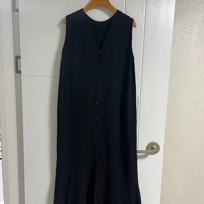 [BUNJANG] Vintage Black Vest Dress / (일본 수입 빈티지)블랙 조끼 원피스 나시 롱