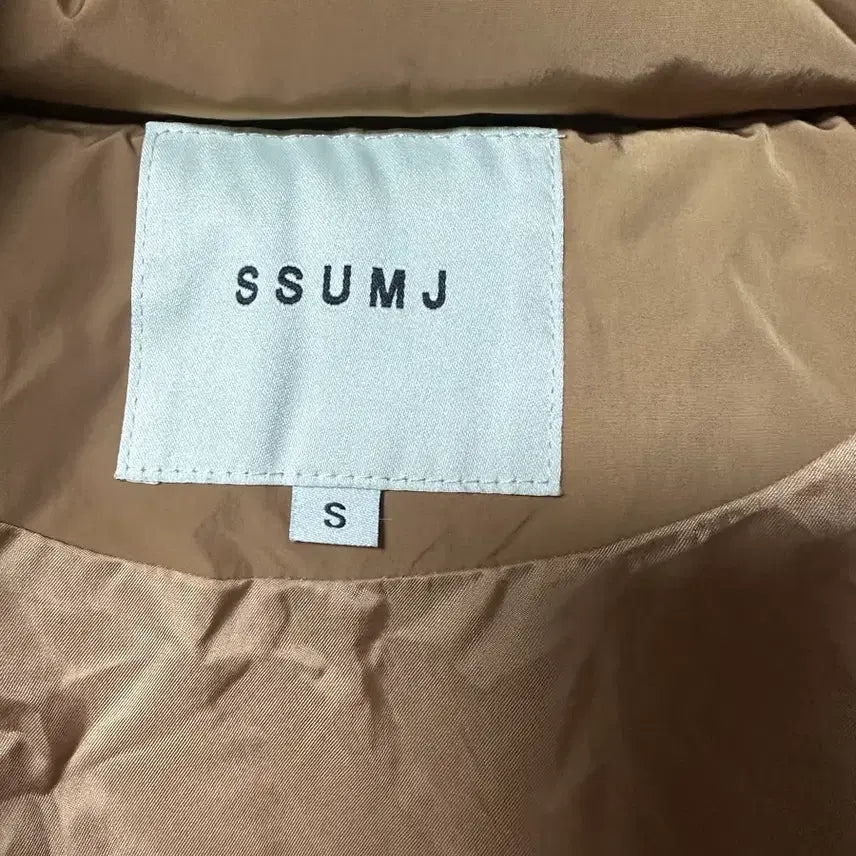 [BUNJANG] Some J Fox Fur Slimline Down Padding Camel Short Padding / 썸제이 폭스퍼 슬림라인 다운패딩 카멜 숏패딩