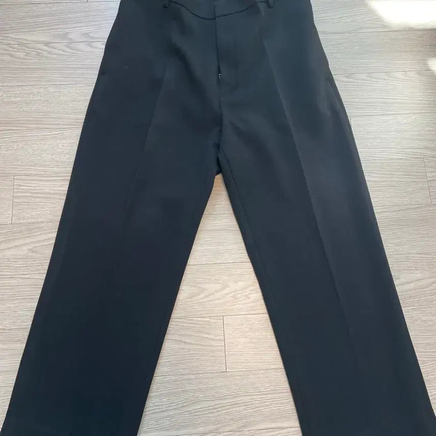 [BUNJANG] Wide Leg Black Trousers / 검정 와이드 슬랙스