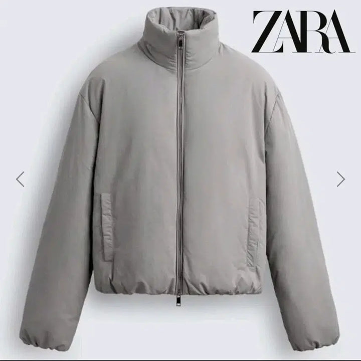 [BUNJANG] ZARA Waterproof Padded Jacket Pearl Gray / M) 자라 워터프루프 패딩 점퍼 펄 그레이 3833 700