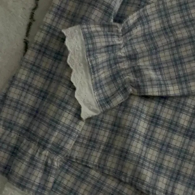 [BUNJANG] Vintage Mori Girl Style Checkered Shirt / 빈티지 모리걸 스타일 셔츠