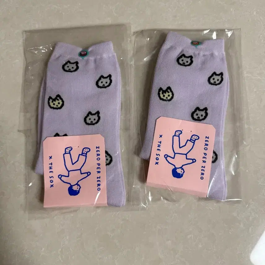 [BUNJANG] Zero Per Zero Cat Socks / 국내산양말 제로퍼제로 고양이 양말