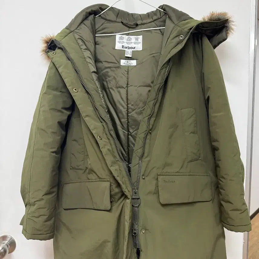 [BUNJANG] Barbour Fishtail Long Padded Coat UK 12 / 바버 Barbour 피쉬테일 롱패딩 UK 12 사이즈 국내매장판